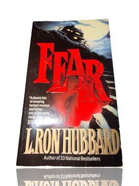 FEAR by L. Ron Hubbard Paperbacks Black and Red Horror Novel Cover